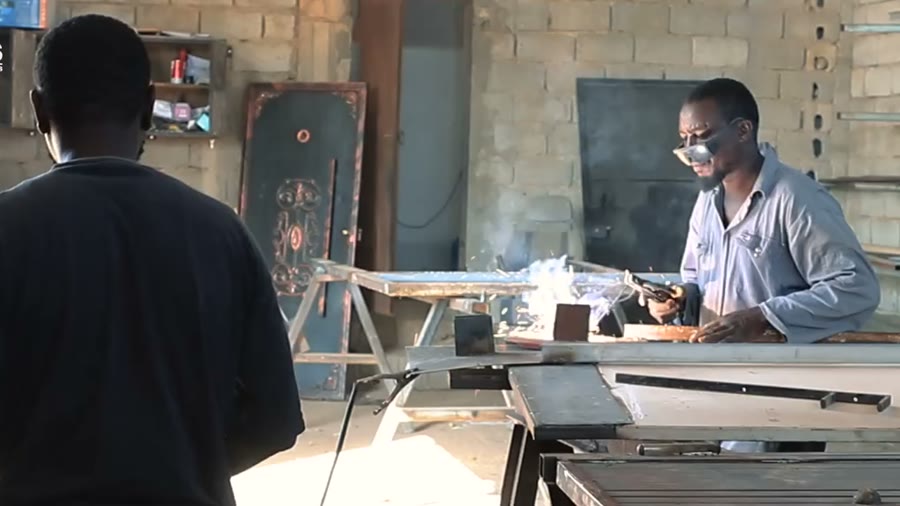 Still from the film with Faisal Al-Tuwair